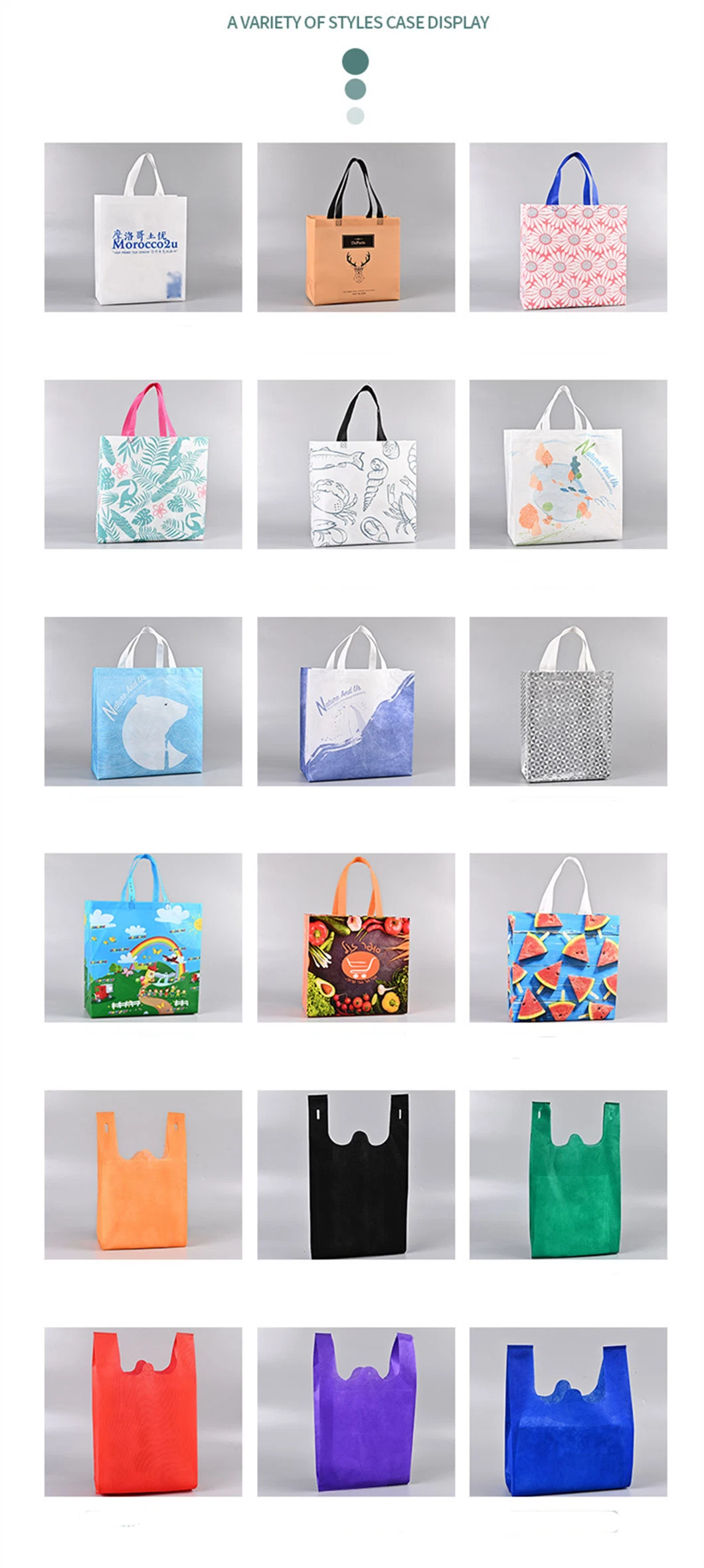 Gift Bag/Eco Friendly Blank Non-Woven Custom Logo Laminated Bags/Simple Clothing Store Handbags/Shopping Bags/Recycle/Promotional Tote Bag 20%off